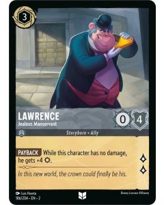 Lawrence - Jealous Manservant